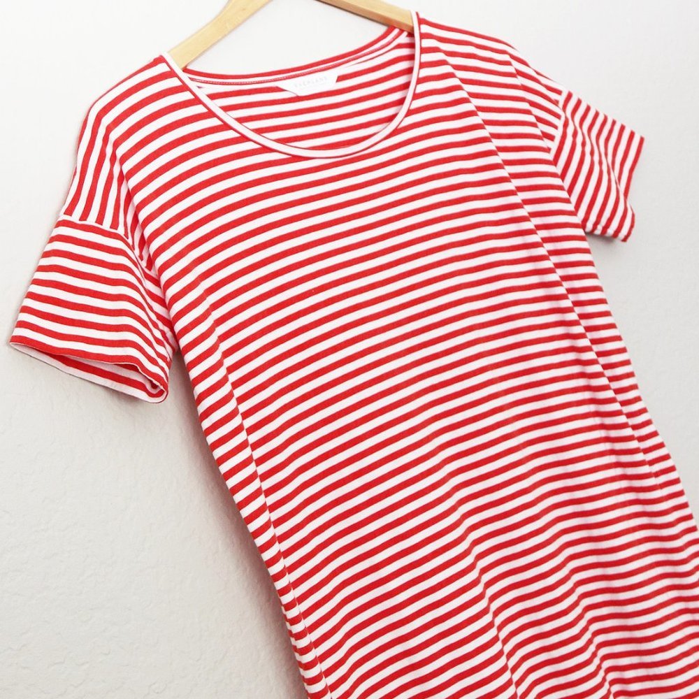 Everlane The Cotton Striped Oversized Tee T Shirt Dress S Red White Casual Small - Picture 14 of 15